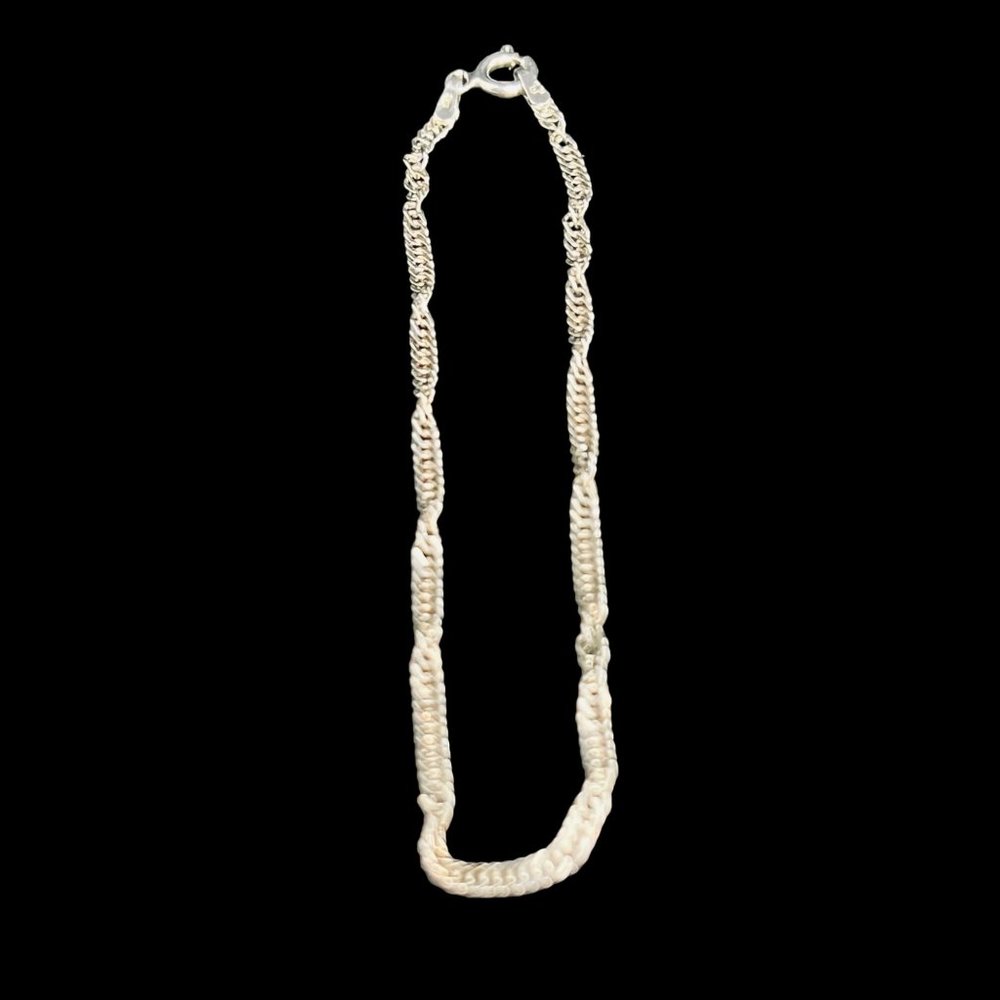IBB Sterling Silver Twisted Curb Chain Bracelet (4690)